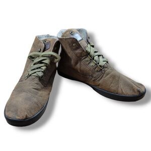 Toms Shoes Size 11 W Women's Toms Highlands Botas Boots High Top Canvas Brown
